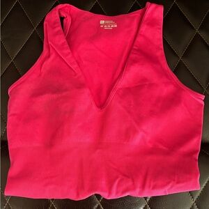 Xhilaration Bright Pink V-Neck Tank Top